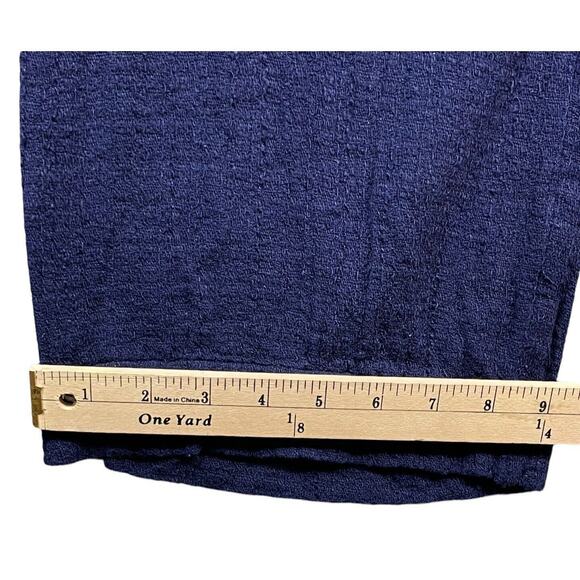 Soft Surroundings Pants Womens XS Petite Blue Linen Blend Pull On Crop Coastal - Picture 8 of 12